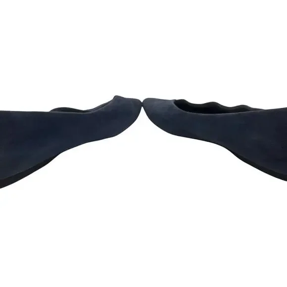 Birdies Starling Navy Suede Pointed Flats Women’s 10.5 Quilted Footbed - Picture 10 of 10